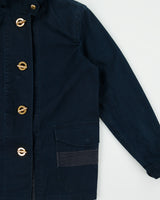 Vintage Y2K 00s Lauren Ralph Lauren LRL Women's Navy Canvas Toggle Chore Jacket - M