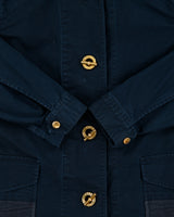 Vintage Y2K 00s Lauren Ralph Lauren LRL Women's Navy Canvas Toggle Chore Jacket - M