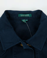 Vintage Y2K 00s Lauren Ralph Lauren LRL Women's Navy Canvas Toggle Chore Jacket - M