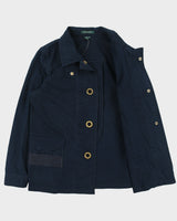 Vintage Y2K 00s Lauren Ralph Lauren LRL Women's Navy Canvas Toggle Chore Jacket - M