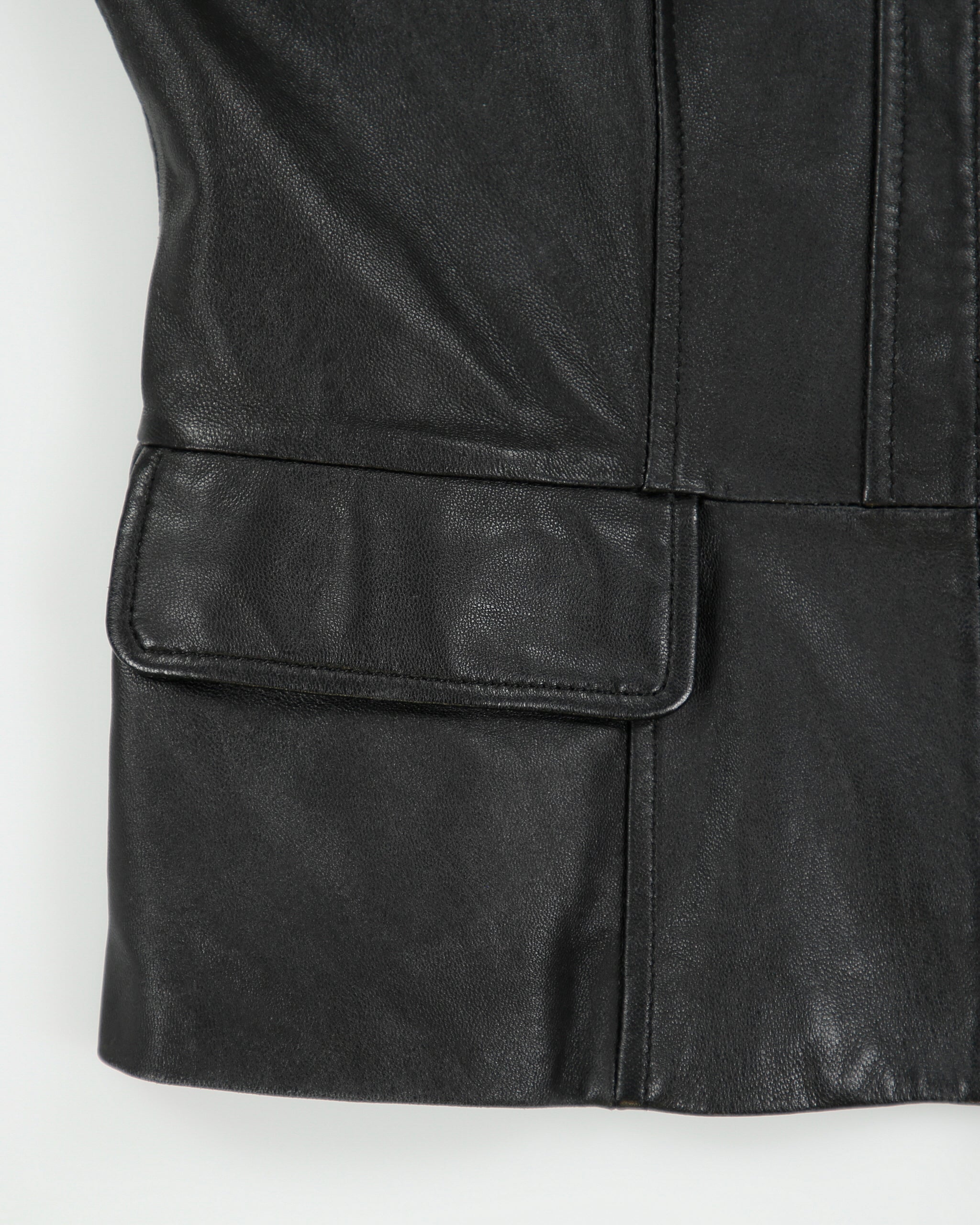 Vintage Y2K 00s Danier Women's Calfskin Leather Moto Jacket - M