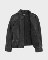 Vintage Y2K 00s Danier Women's Calfskin Leather Moto Jacket - M