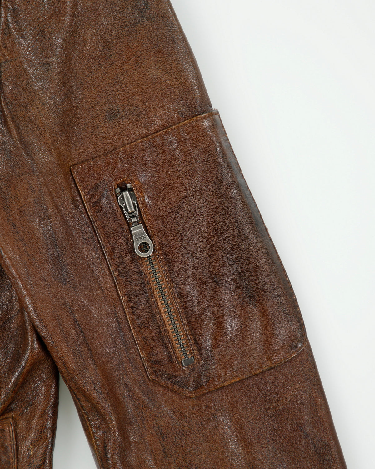 Vintage Y2K 00s Danier Women's Calfskin Patina Leather Cafe Racer Moto Jacket - XS