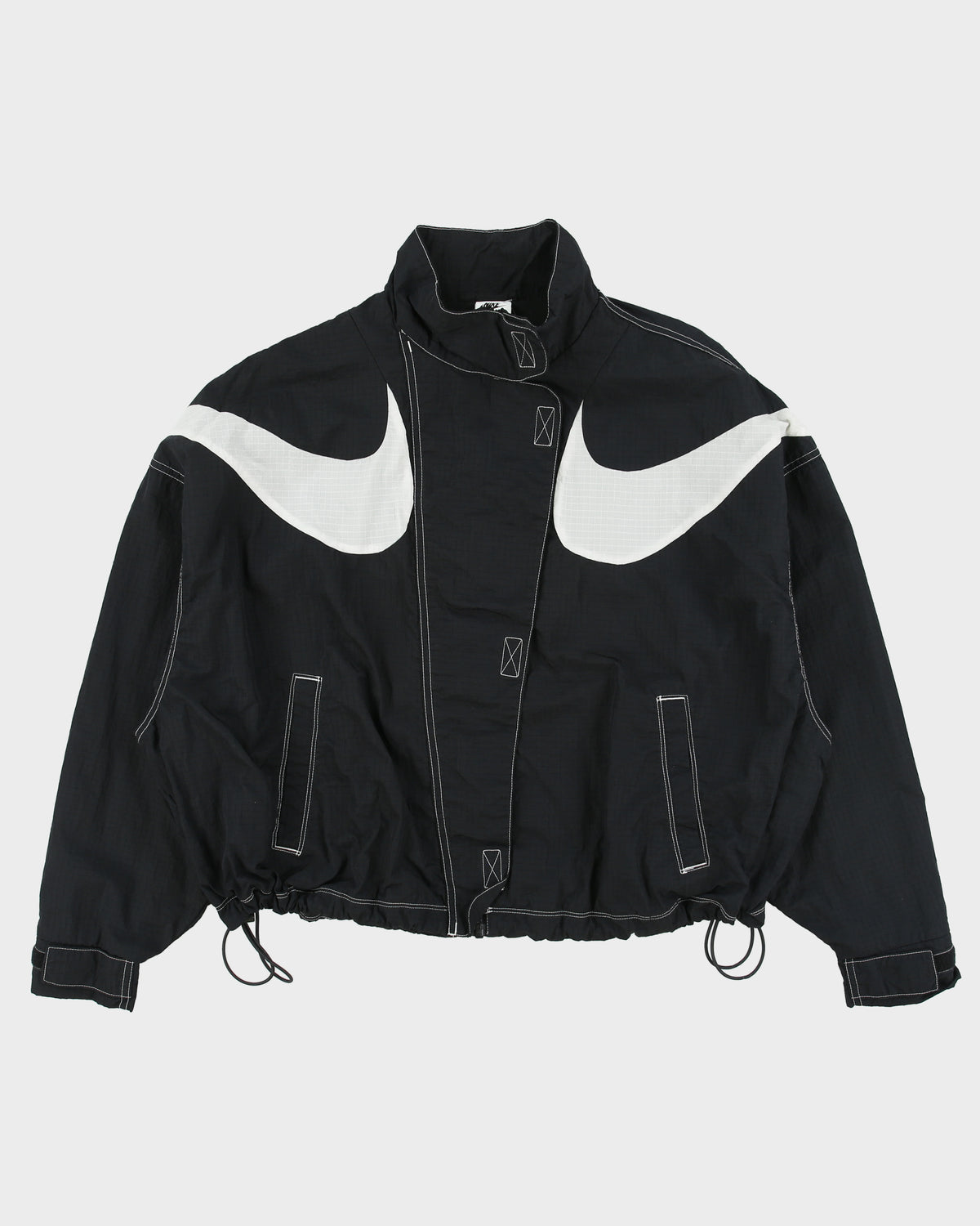 Nike Unisex Big Swoosh Woven Contrast Stitch Boxy Shell Windbreaker Jacket - L