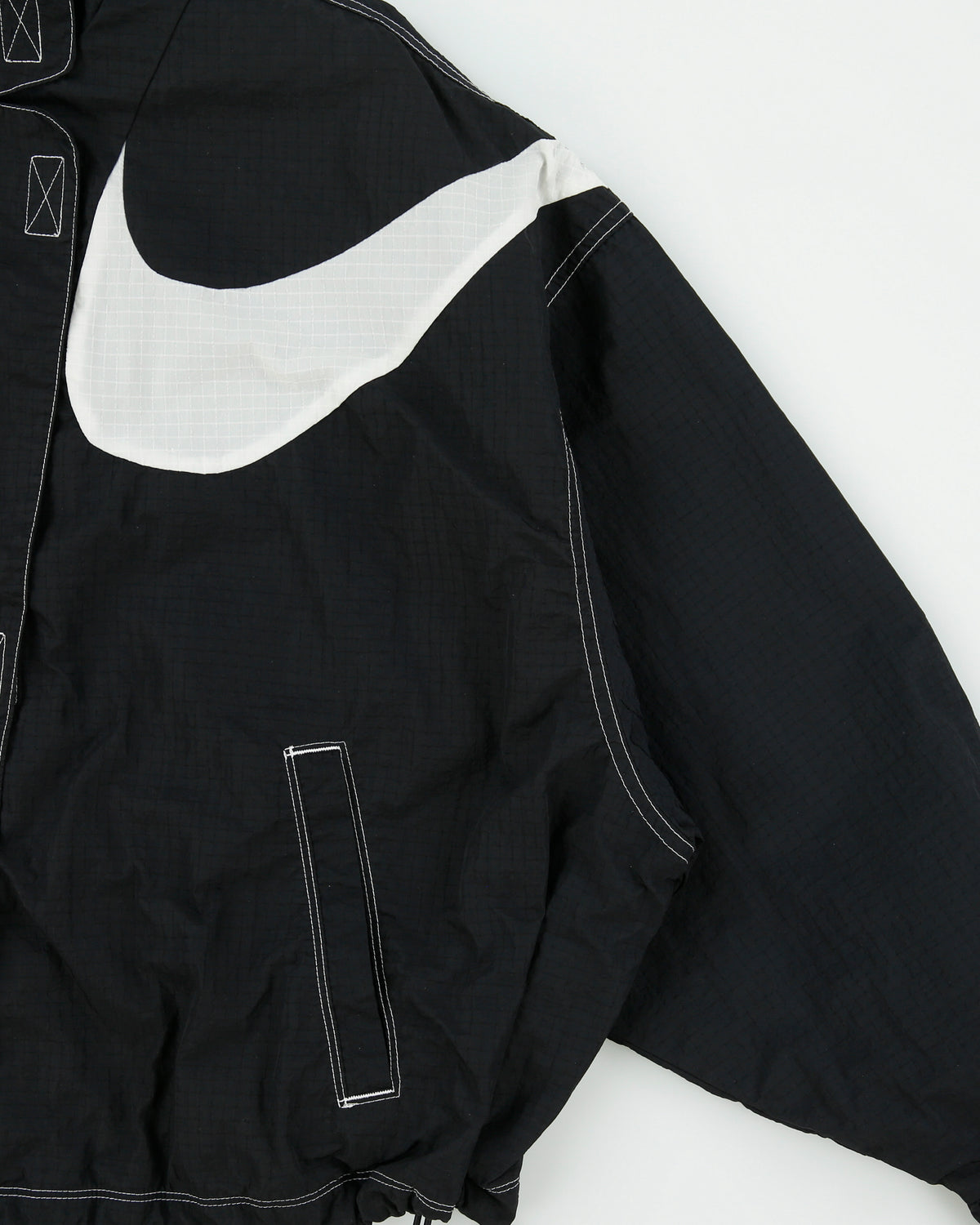 Nike Unisex Big Swoosh Woven Contrast Stitch Boxy Shell Windbreaker Jacket - L
