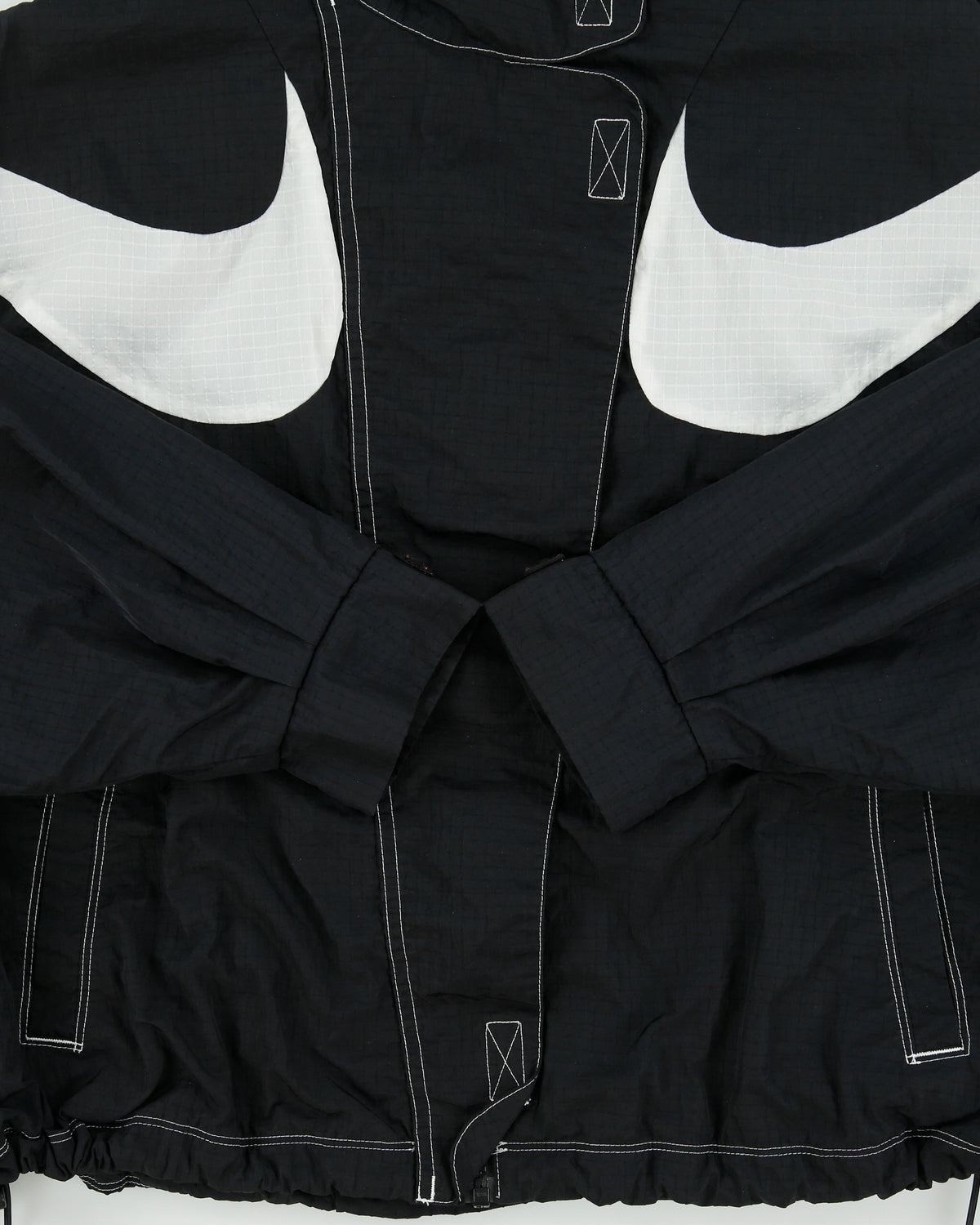 Nike Unisex Big Swoosh Woven Contrast Stitch Boxy Shell Windbreaker Jacket - L