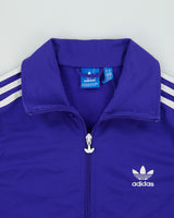 Vintage Adidas Originals Women's Grape Funnel Neck Firebird Track Jacket - M