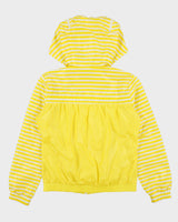 Vintage Y2K 00s Adidas Originals Women's Striped Shell Trefoil Split Hood Windbreaker Jacket - S