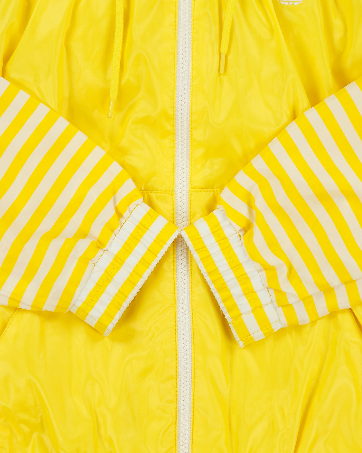 Vintage Y2K 00s Adidas Originals Women's Striped Shell Trefoil Split Hood Windbreaker Jacket - S