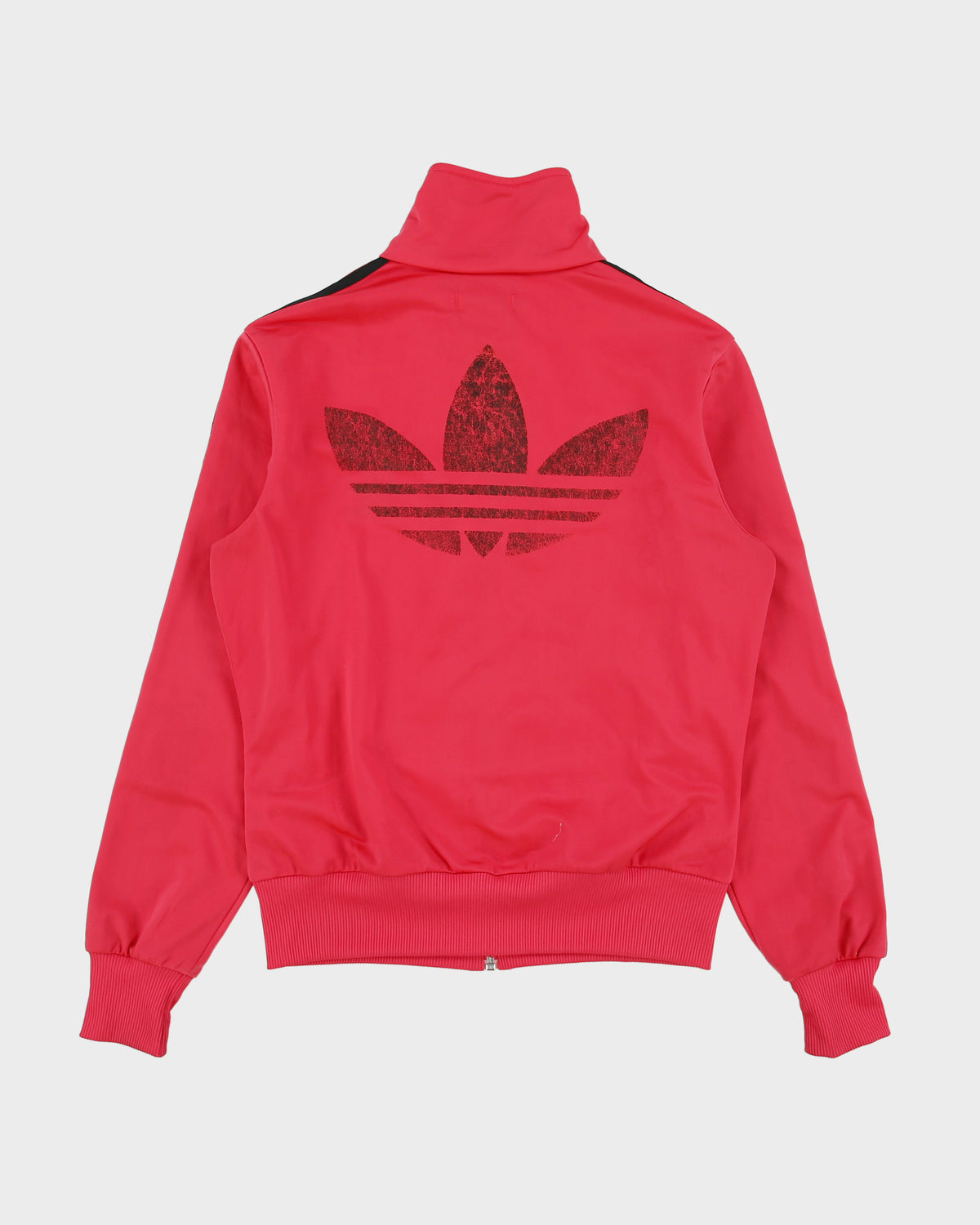 Vintage Adidas Originals Women's Hot Pink Faded Trefoil Firebird Track Jacket - M