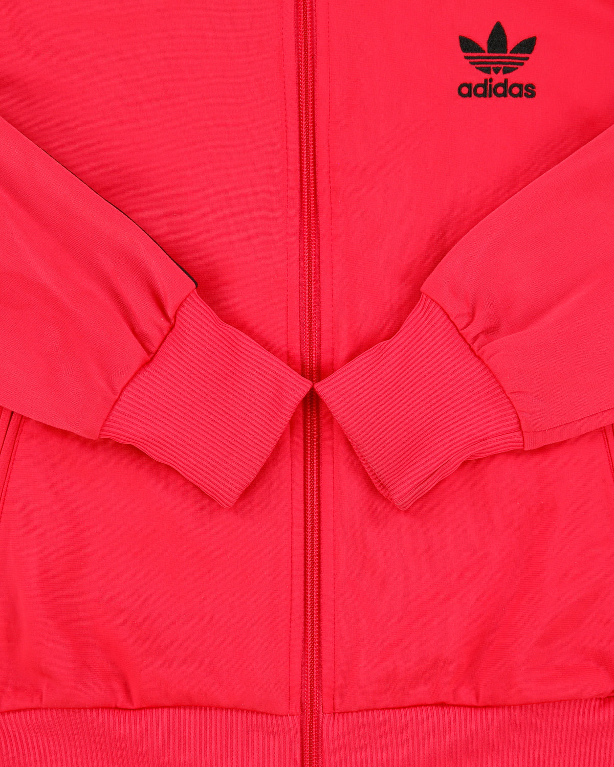 Vintage Adidas Originals Women's Hot Pink Faded Trefoil Firebird Track Jacket - M