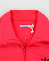 Vintage Adidas Originals Women's Hot Pink Faded Trefoil Firebird Track Jacket - M