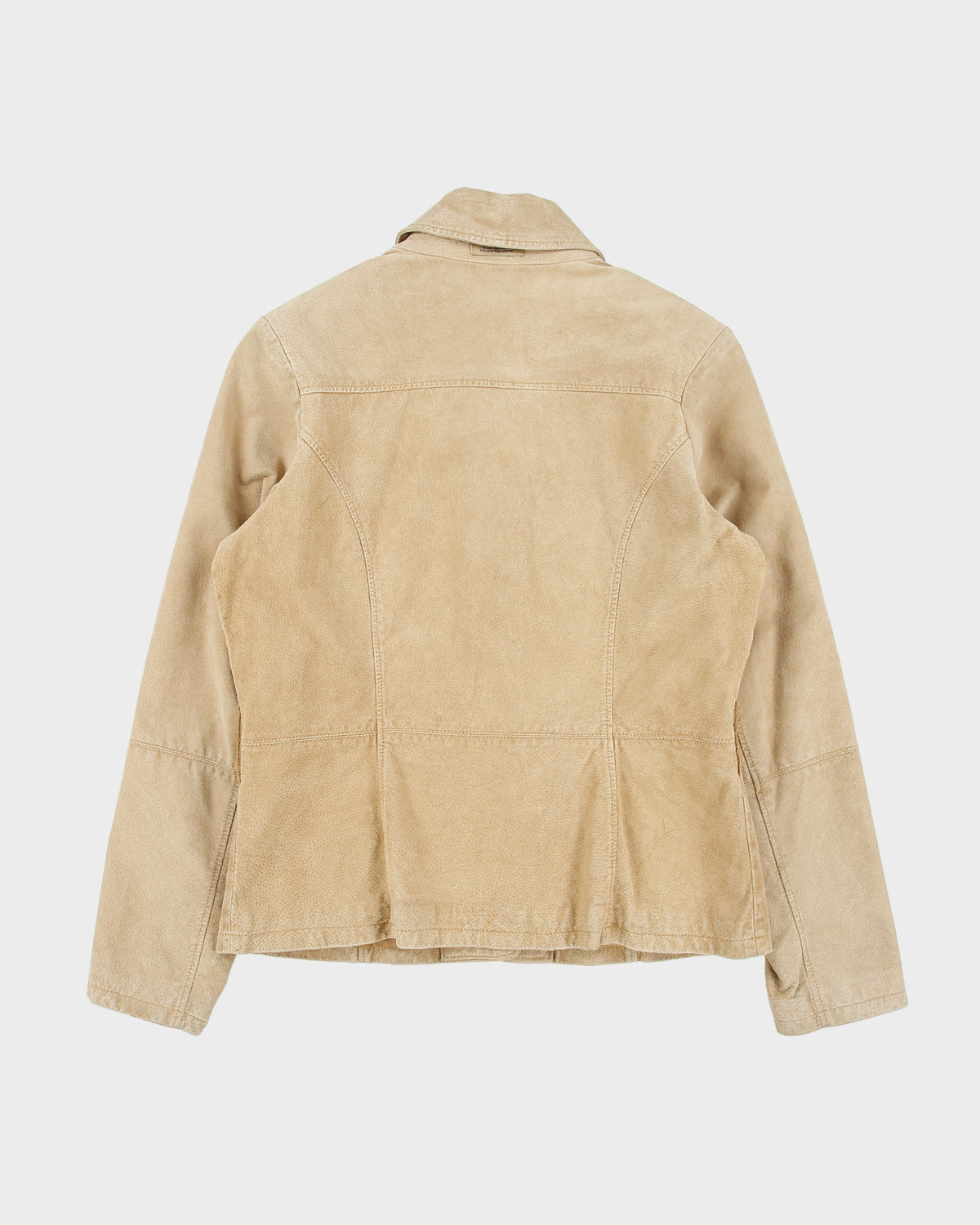 Vintage 1990s Ruff Hewn Women's Tan Suede Blazer Jacket - M
