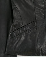 Vintage Y2K 00s Danier Women's Italian Calfskin Leather Cafe Racer Moto Jacket - M