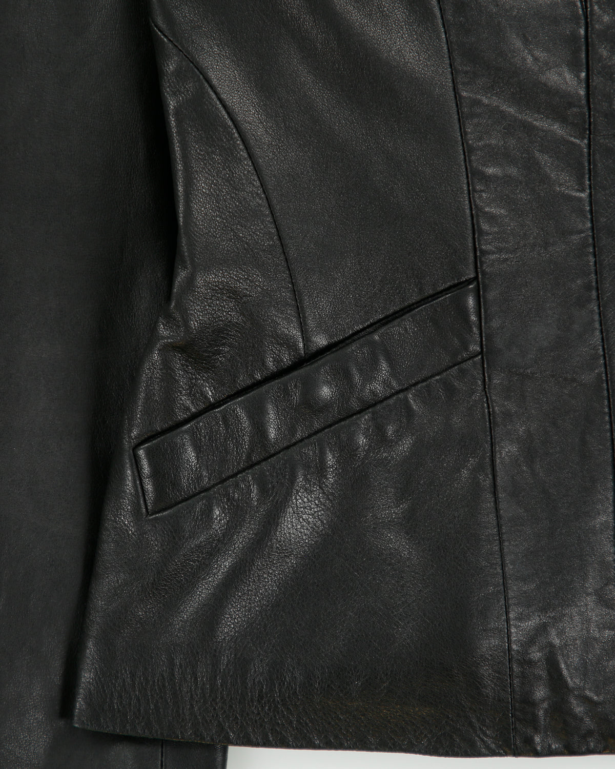 Vintage Y2K 00s Danier Women's Italian Calfskin Leather Cafe Racer Moto Jacket - M