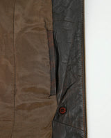 Vintage Y2K 00s Danier Women's Patina Lambskin Leather Funnel Neck Moto Jacket - S