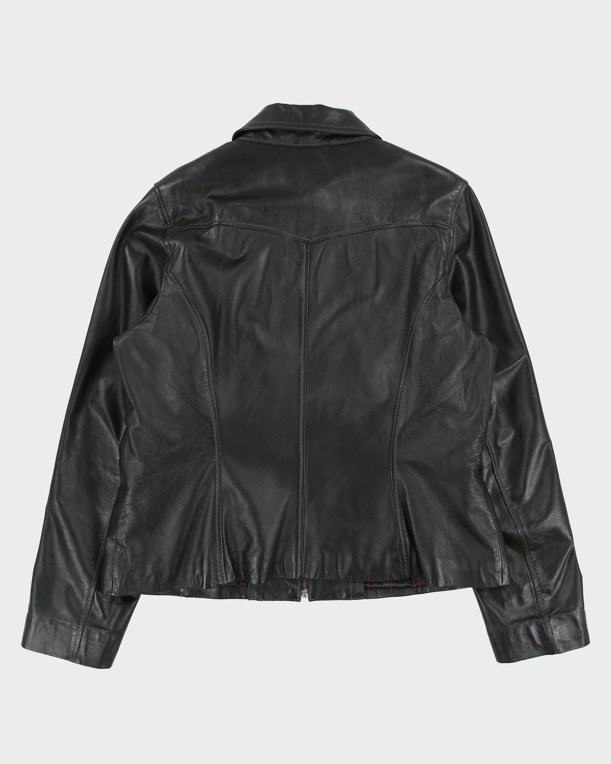 Vintage Y2K 00s Danier Women's Calfskin Leather Quilt Lined Moto Jacket - XL