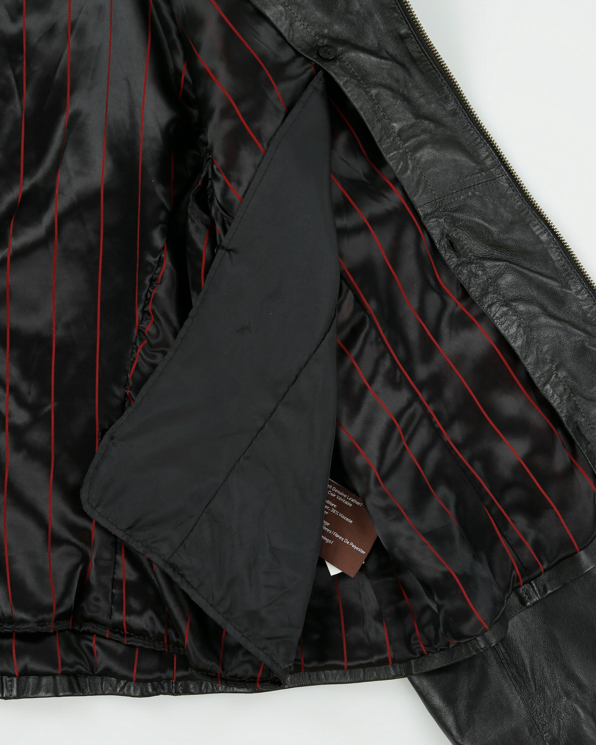 Vintage Y2K 00s Danier Women's Calfskin Leather Quilt Lined Moto Jacket - XL