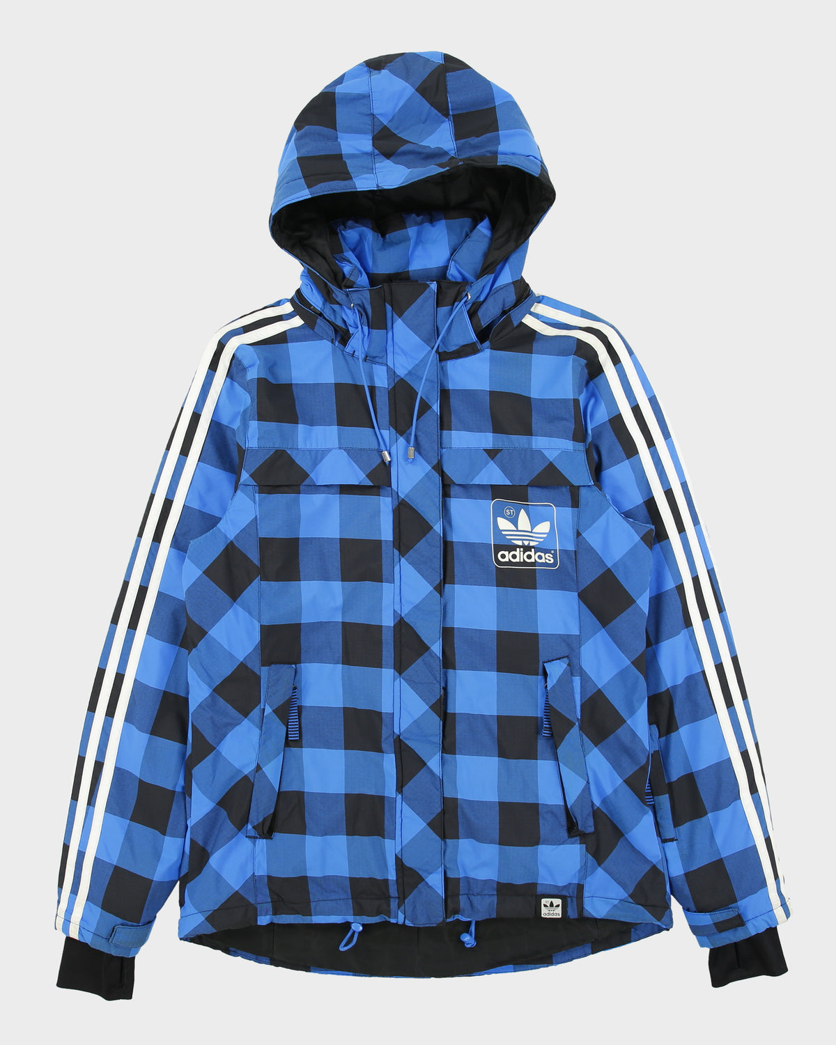 Vintage Adidas Originals Women's Buffalo Plaid Padded Soft Shell Ski Jacket - S