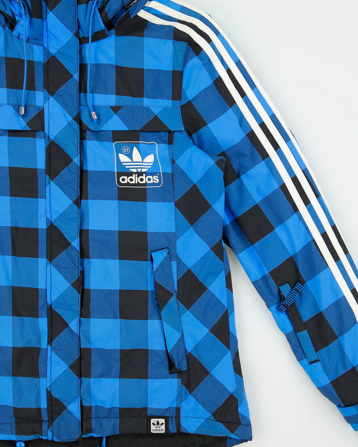 Vintage Adidas Originals Women's Buffalo Plaid Padded Soft Shell Ski Jacket - S