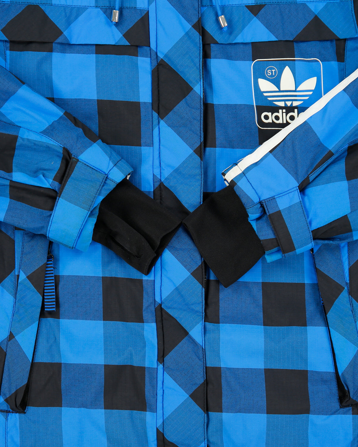 Vintage Adidas Originals Women's Buffalo Plaid Padded Soft Shell Ski Jacket - S