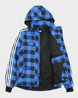 Vintage Adidas Originals Women's Buffalo Plaid Padded Soft Shell Ski Jacket - S