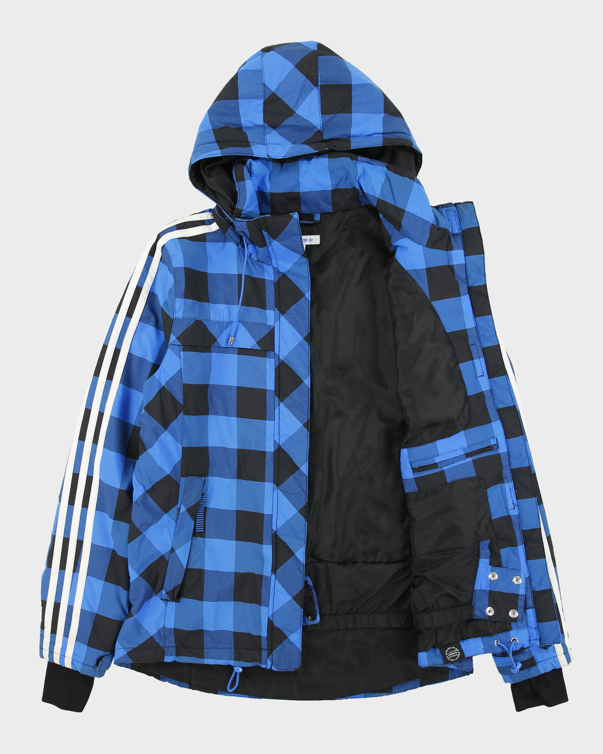 Vintage Adidas Originals Women's Buffalo Plaid Padded Soft Shell Ski Jacket - S