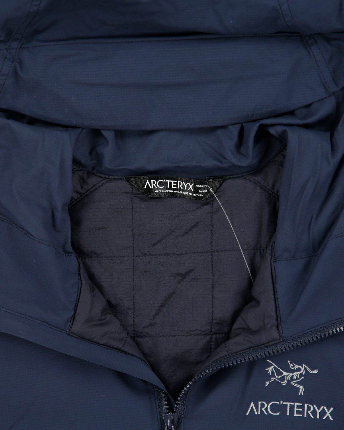 Arc'teryx Atom SL Hoody Women's Navy Coreloft Lightweight Insulated Soft Shell Jacket - L