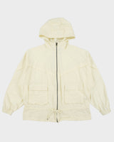 Nike Women's Cream Icon Clash Windrunner Canvas Boxy Oversized Jacket - XS