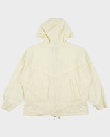 Nike Women's Cream Icon Clash Windrunner Canvas Boxy Oversized Jacket - XS