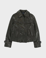 Vintage Y2K 00s Tommy Hilfiger Women's Lambskin Leather Double Breasted Peacoat Jacket - XS