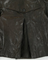 Vintage Y2K 00s Tommy Hilfiger Women's Lambskin Leather Double Breasted Peacoat Jacket - XS