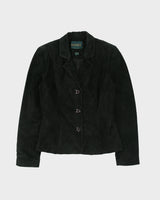 Vintage 1990s Danier Suede Collard Blazer Jacket - S