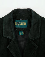 Vintage 1990s Danier Suede Collard Blazer Jacket - S
