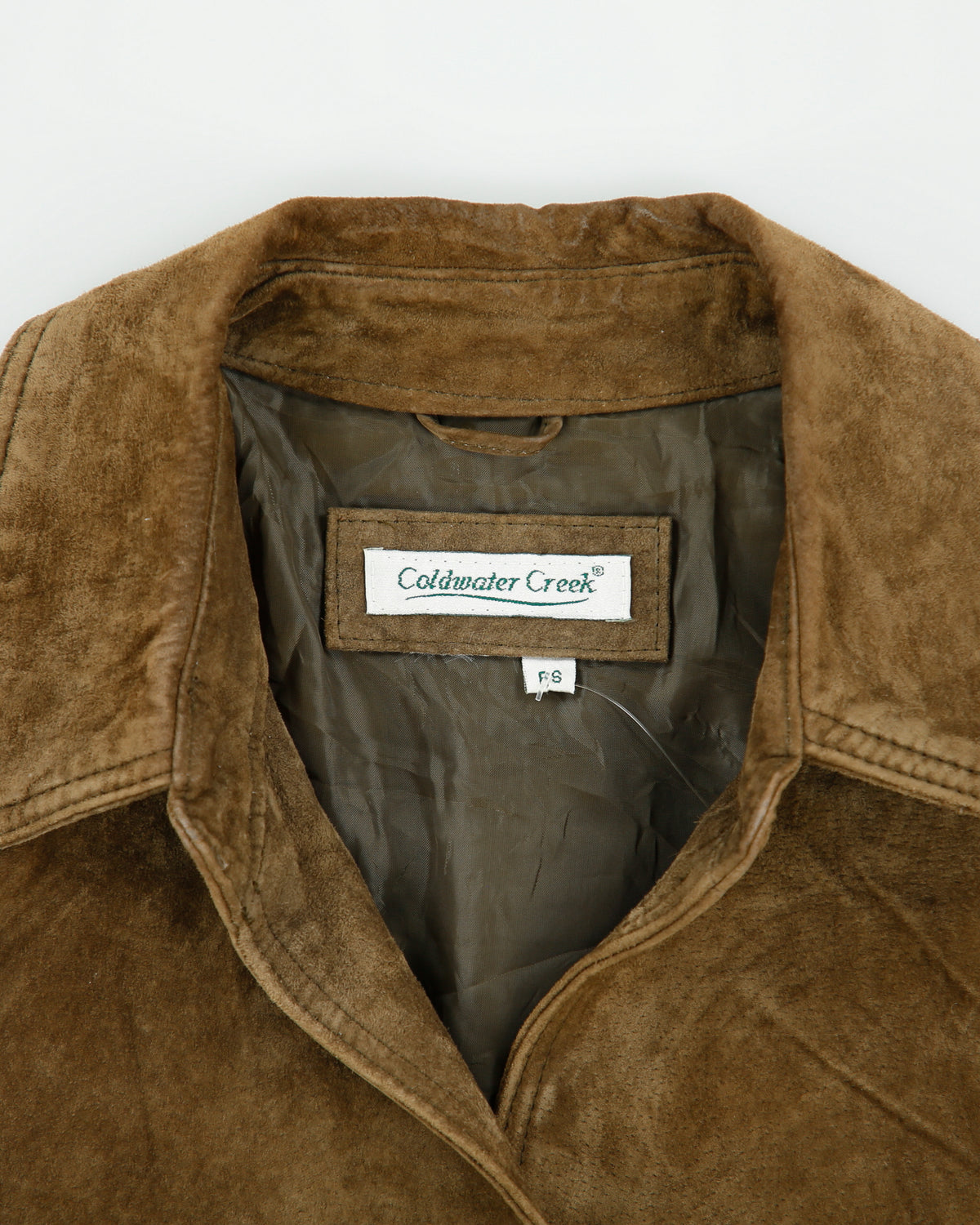 Vintage 1990s Coldwater Creek Suede Popper Jacket - S