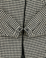 Vintage 1980s Jaeger Wool Houndstooth Single Button Cape Jacket - S