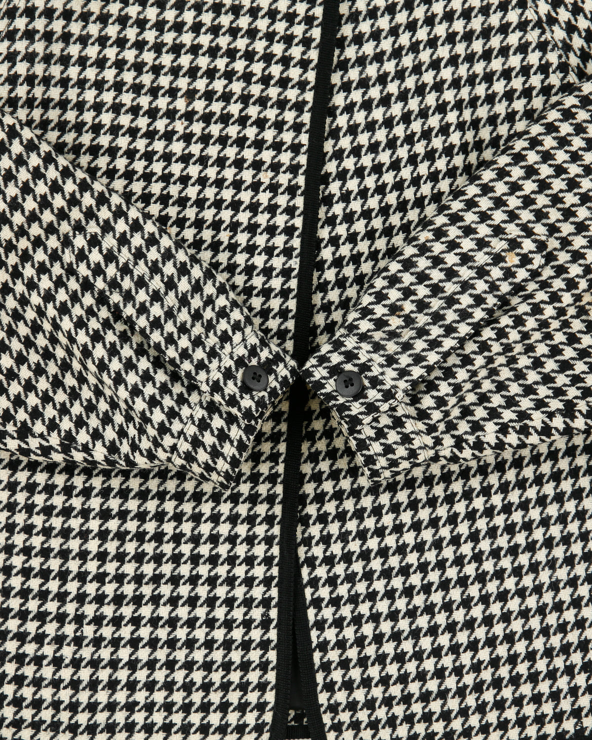 Vintage 1980s Jaeger Wool Houndstooth Single Button Cape Jacket - S