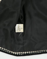 Vintage 1980s Jaeger Wool Houndstooth Single Button Cape Jacket - S