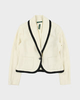 Vintage 1990s Ralph Lauren Linen Blend Lined Blazer Jacket - M