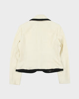 Vintage 1990s Ralph Lauren Linen Blend Lined Blazer Jacket - M