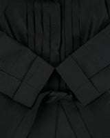 Vintage BCBC Max Azria Silk Cropped Sleeve Waist Tie Blazer Jacket - S