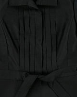 Vintage BCBC Max Azria Silk Cropped Sleeve Waist Tie Blazer Jacket - S