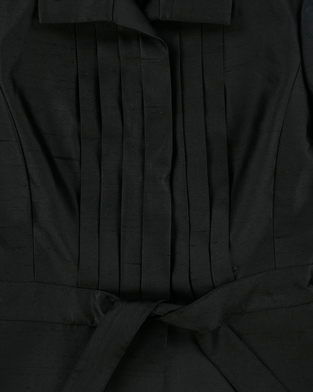 Vintage BCBC Max Azria Silk Cropped Sleeve Waist Tie Blazer Jacket - S