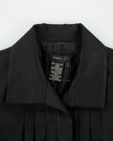 Vintage BCBC Max Azria Silk Cropped Sleeve Waist Tie Blazer Jacket - S