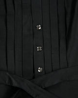 Vintage BCBC Max Azria Silk Cropped Sleeve Waist Tie Blazer Jacket - S