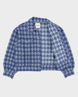 S/S 2022 Sandro Women's Balthazar Houndstooth Tweed Jacket - L