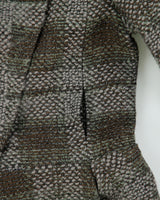 Vintage Y2K 00s Marni Women's Wool Blend Tweed Cropped Double Breasted Jacket - S