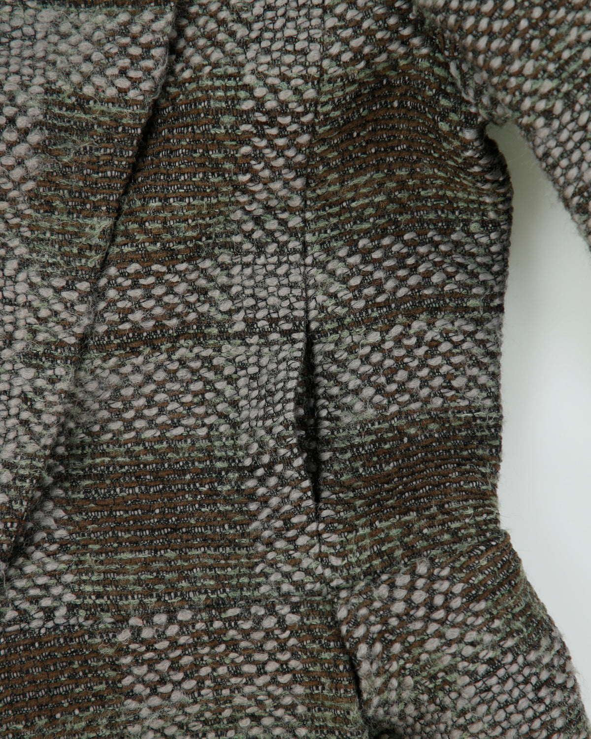 Vintage Y2K 00s Marni Women's Wool Blend Tweed Cropped Double Breasted Jacket - S
