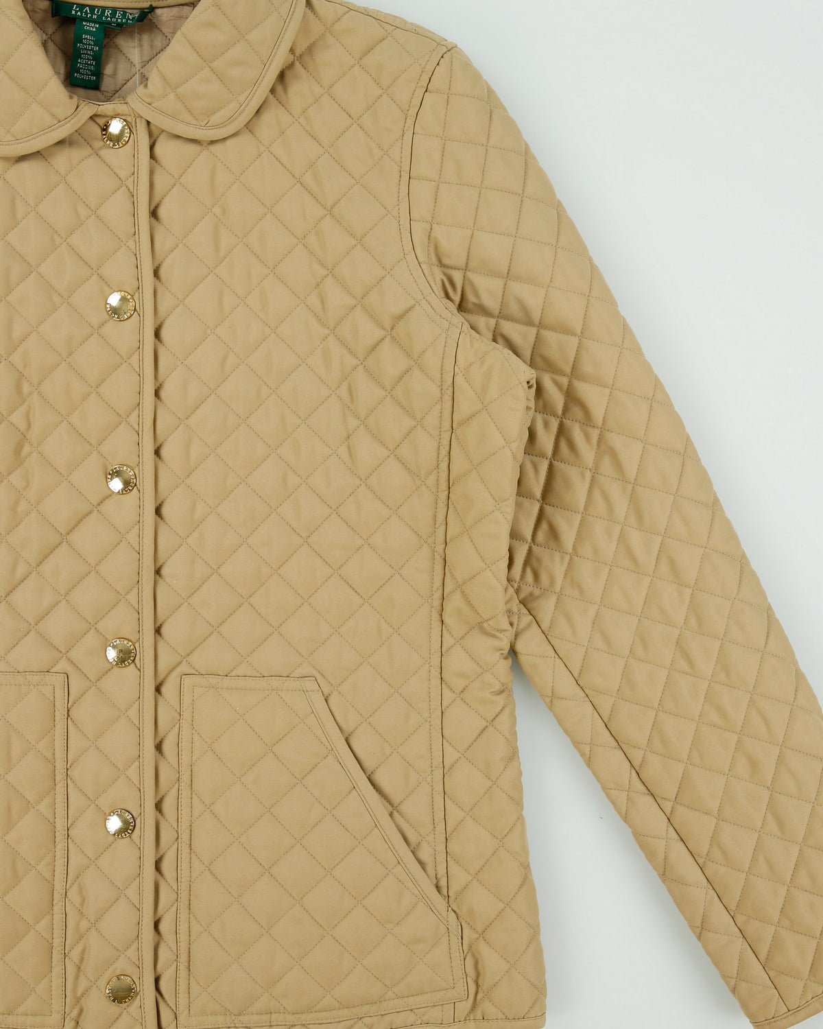 Vintage Y2K 00s Lauren Ralph Lauren LRL Women's Soft Shell Short Diamond Quilted Jacket - M