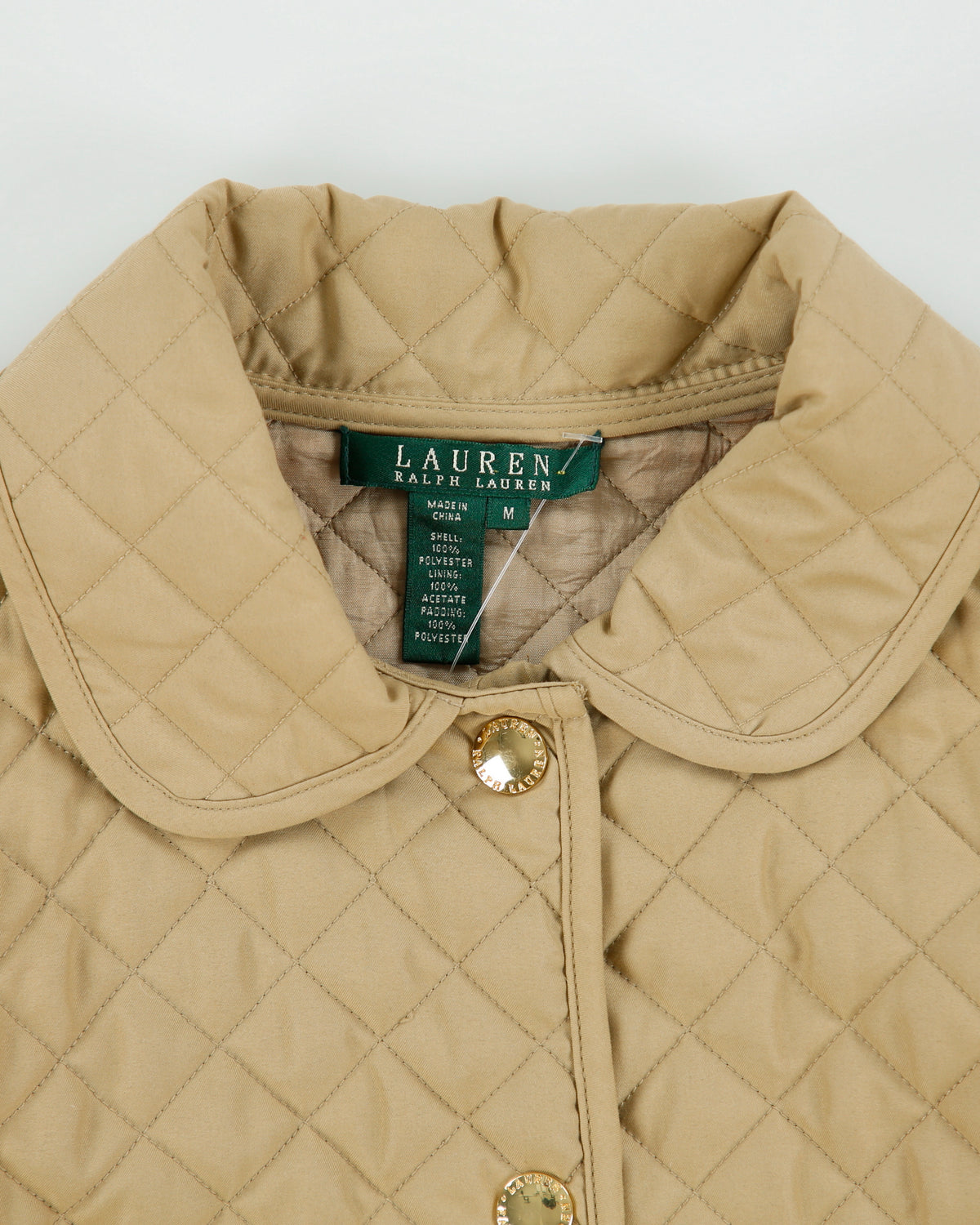 Vintage Y2K 00s Lauren Ralph Lauren LRL Women's Soft Shell Short Diamond Quilted Jacket - M
